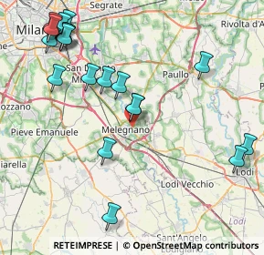 Mappa Via Alcide de Gasperi, 20077 Melegnano MI, Italia (10.018)