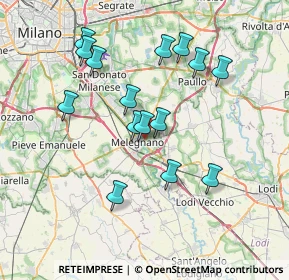 Mappa Via Alcide de Gasperi, 20077 Melegnano MI, Italia (6.93733)