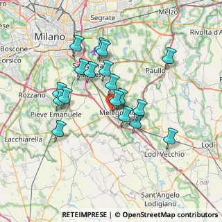 Mappa SP 40 Melegnano Binasco, 20098 San Giuliano Milanese MI, Italia (6.38778)