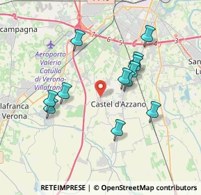 Mappa Via Cavour, 37060 Castel d'Azzano VR, Italia (3.40833)