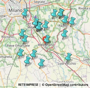 Mappa Via Pio IV, 20077 Melegnano MI, Italia (7.72)