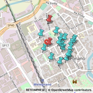 Mappa Via Pio IV, 20077 Melegnano MI, Italia (0.2085)