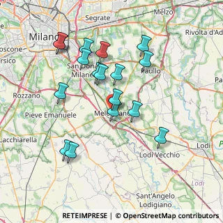 Mappa Via Marconi, 20077 Melegnano MI, Italia (7.25294)