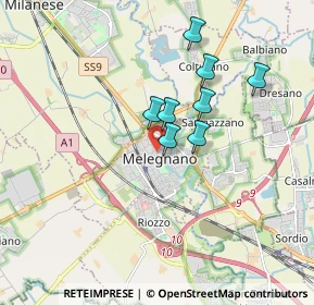 Mappa Via Marconi, 20077 Melegnano MI, Italia (2.3625)