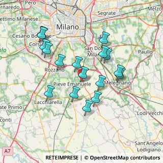 Mappa Via Don Milani, 20085 Locate di Triulzi MI, Italia (6.88176)