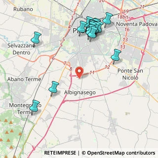 Mappa Vicolo M. Moretti, 35020 Albignasego PD, Italia (4.90056)