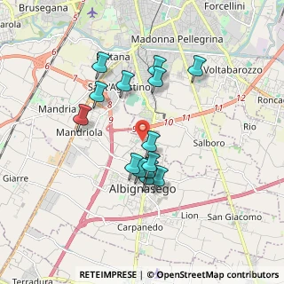 Mappa Via SS. Pietro e Paolo, 35020 Albignasego PD, Italia (1.56143)
