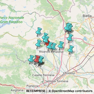 Mappa Via Valperga, 10080 Salassa TO, Italia (12.802)