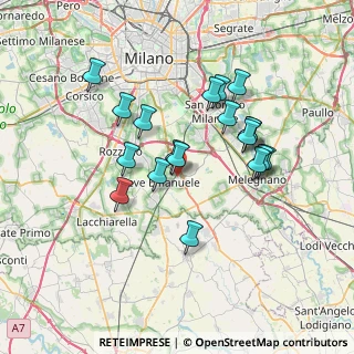 Mappa Via Martiri della Libertà, 20089 Locate di Triulzi MI, Italia (6.36263)