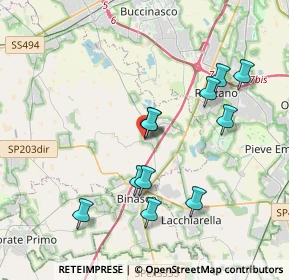 Mappa Via Eugenio Curiel, 20080 Zibido San Giacomo MI, Italia (3.62818)