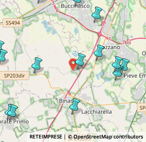 Mappa Via Eugenio Curiel, 20080 Zibido San Giacomo MI, Italia (5.88333)