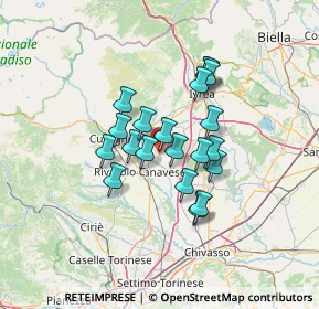 Mappa Via Molini, 10011 Agliè TO, Italia (9.9515)