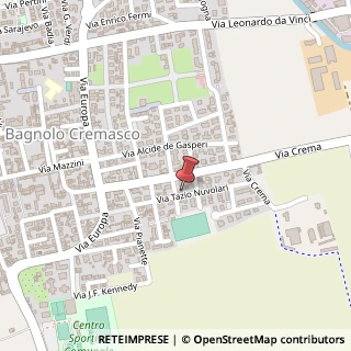 Mappa Via Tazio Nuvolari, 5, 26010 Bagnolo Cremasco, Cremona (Lombardia)