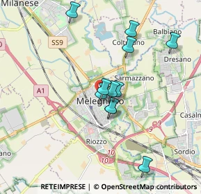 Mappa Via Guglielmo Marconi, 20077 Melegnano MI, Italia (1.55182)