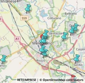 Mappa Via Guglielmo Marconi, 20077 Melegnano MI, Italia (2.88706)