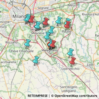 Mappa Via N. Bixio, 20077 Melegnano MI, Italia (6.7135)