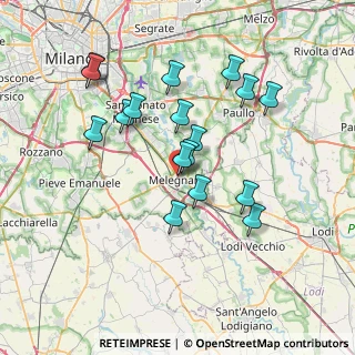 Mappa Via Guglielmo Marconi, 20077 Melegnano MI, Italia (6.81471)