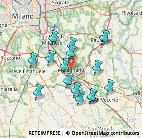 Mappa Via Giuseppe Mazzini, 20077 Melegnano MI, Italia (6.67563)