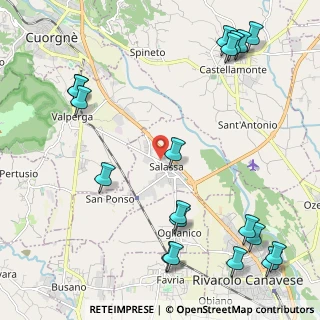 Mappa Strada Valperga, 10080 Salassa TO, Italia (2.93737)