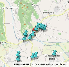 Mappa Via Municipio, 36040 Sossano VI, Italia (1.72286)