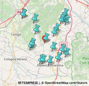 Mappa Via Municipio, 36040 Sossano VI, Italia (7.223)