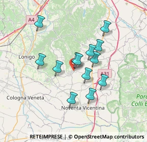Mappa Via Municipio, 36040 Sossano VI, Italia (5.63462)