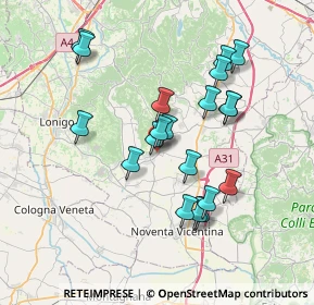 Mappa Via Municipio, 36040 Sossano VI, Italia (6.726)