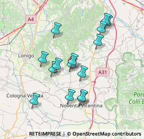 Mappa Via Municipio, 36040 Sossano VI, Italia (6.75067)