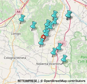 Mappa Via Municipio, 36040 Sossano VI, Italia (6.53)