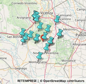 Mappa Via Municipio, 36040 Sossano VI, Italia (10.7505)