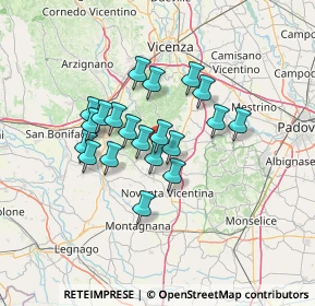 Mappa Via Municipio, 36040 Sossano VI, Italia (10.4485)