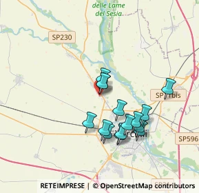 Mappa Via Vecchia per Olcenengo, 13030 Caresanablot VC, Italia (3.13333)