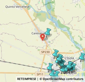 Mappa Via Vecchia per Olcenengo, 13030 Caresanablot VC, Italia (3.1315)