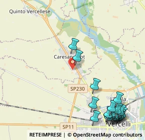 Mappa Via Vecchia per Olcenengo, 13030 Caresanablot VC, Italia (3.063)