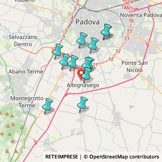 Mappa Via Schiavon Don Antonio, 35020 Albignasego PD, Italia (2.88583)