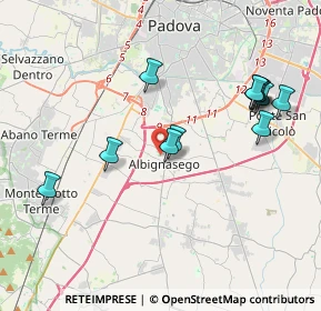 Mappa Via Schiavon Don Antonio, 35020 Albignasego PD, Italia (4.02083)