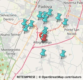Mappa Via Schiavon Don Antonio, 35020 Albignasego PD, Italia (2.8575)