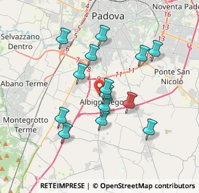 Mappa Via Schiavon Don Antonio, 35020 Albignasego PD, Italia (3.11786)