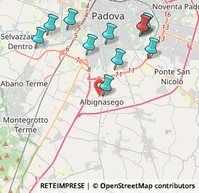 Mappa Via Schiavon Don Antonio, 35020 Albignasego PD, Italia (4.53727)