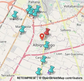 Mappa Via Schiavon Don Antonio, 35020 Albignasego PD, Italia (2.32)