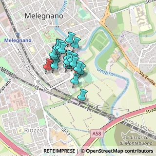 Mappa Piazza Francesco Bianchi, 20077 Melegnano MI, Italia (0.284)