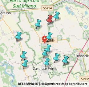 Mappa 20080 Rosate MI, Italia (3.83333)