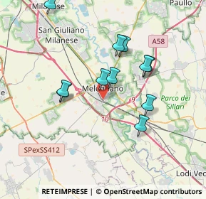 Mappa Via dei Platani, 20077 Melegnano MI, Italia (3.31727)