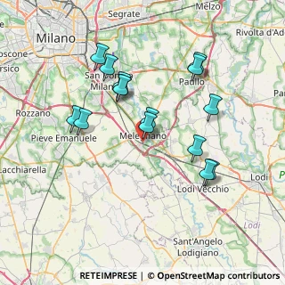 Mappa Via dei Platani, 20077 Melegnano MI, Italia (7.06533)