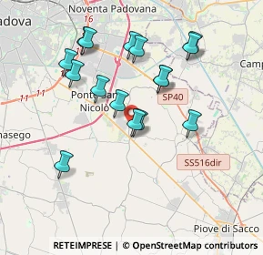 Mappa Via Colombo, 35020 Legnaro PD, Italia (3.49688)