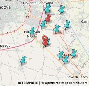 Mappa Via Colombo, 35020 Legnaro PD, Italia (3.75571)