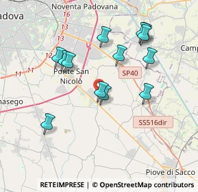 Mappa Via Colombo, 35020 Legnaro PD, Italia (3.61154)