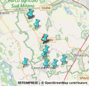 Mappa 20088 Rosate MI, Italia (3.59833)
