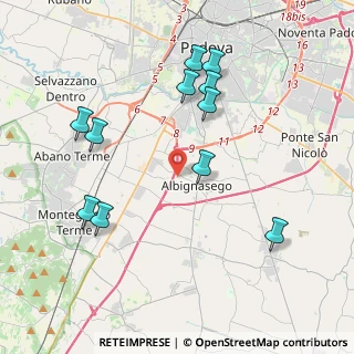 Mappa Via M. da Cles, 35020 Albignasego PD, Italia (4.21091)