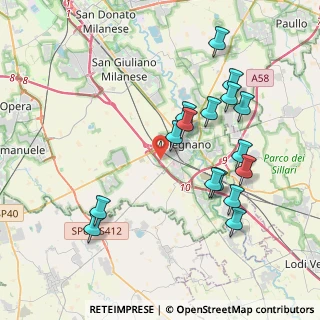 Mappa Strada per Carpiano, 20077 Melegnano MI, Italia (3.9975)